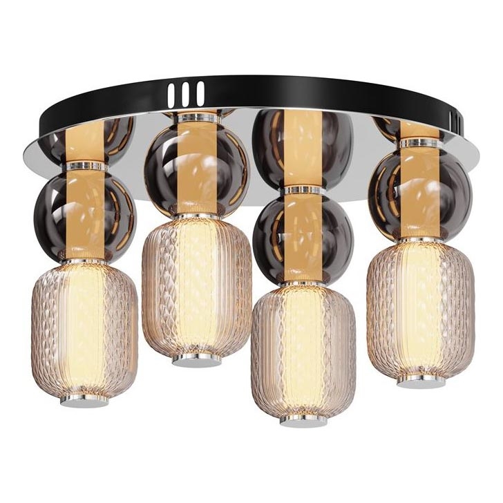 Maytoni MOD273CL-L60CH3K - LED Плафониера DROP 4xLED/15W/230V Ø 43 см лъскав хром