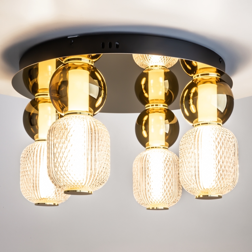 Maytoni MOD273CL-L60G3K - LED Плафониера DROP 4xLED/15W/230V Ø 43 см златист