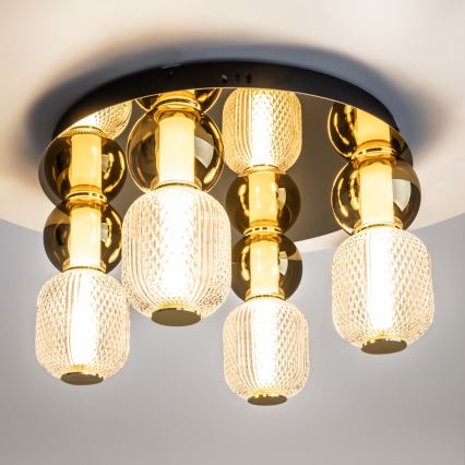 Maytoni MOD273CL-L60G3K - LED Плафониера DROP 4xLED/15W/230V Ø 43 см златист