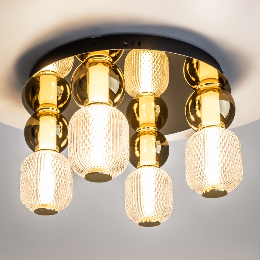 Maytoni MOD273CL-L60G3K - LED Плафониера DROP 4xLED/15W/230V Ø 43 см златист
