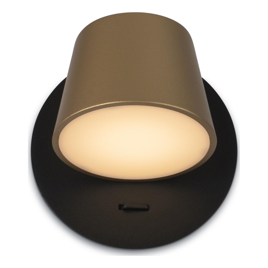 Maytoni MOD421WL-L6BBS3K - LED аплик PIXEL 7W/230V 3000K златист/черен