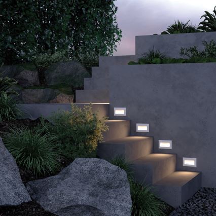 Maytoni O045SL-L3W3K - LED Екстериорна лампа за вграждане BOSCA LED/3W/230V 3000K IP65 бял