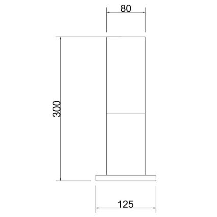 Maytoni O418FL-01B - Екстериорна лампа WILLIS 1xE27/60W/230V 30 см IP54 черен