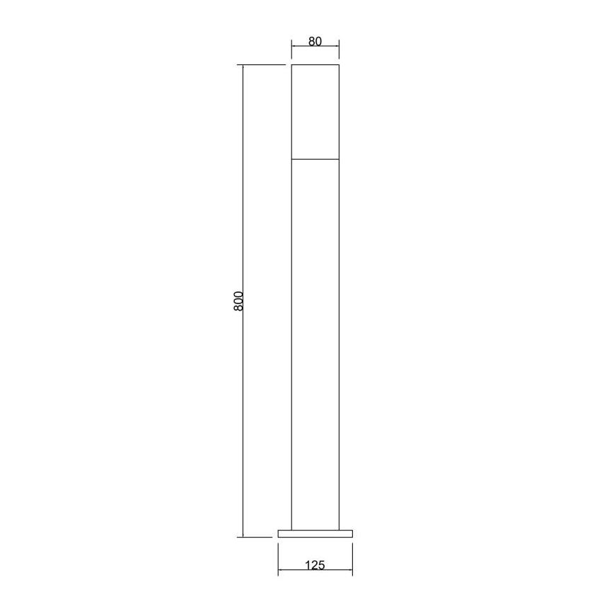 Maytoni O418FL-01GR1 - Екстериорна лампа WILLIS 1xE27/60W/230V 80 см IP54 антрацит