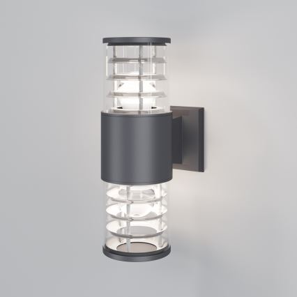 Maytoni O576WL-02GR - Екстериорен аплик BRONX 2xE27/60W/230V IP54 антрацит