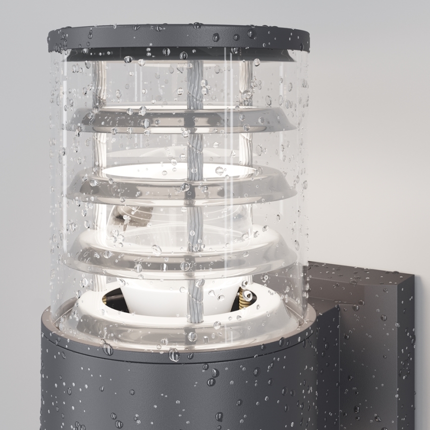 Maytoni O576WL-02GR - Екстериорен аплик BRONX 2xE27/60W/230V IP54 антрацит