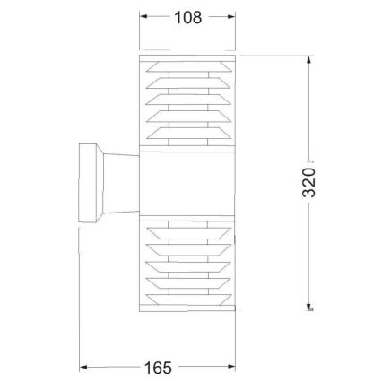 Maytoni O576WL-02GR - Екстериорен аплик BRONX 2xE27/60W/230V IP54 антрацит