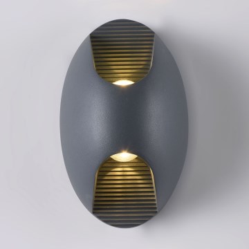 Maytoni O594WL-L6GR - LED Екстериорен аплик TIMES SQUARE LED/6W/230V IP65 антрацит