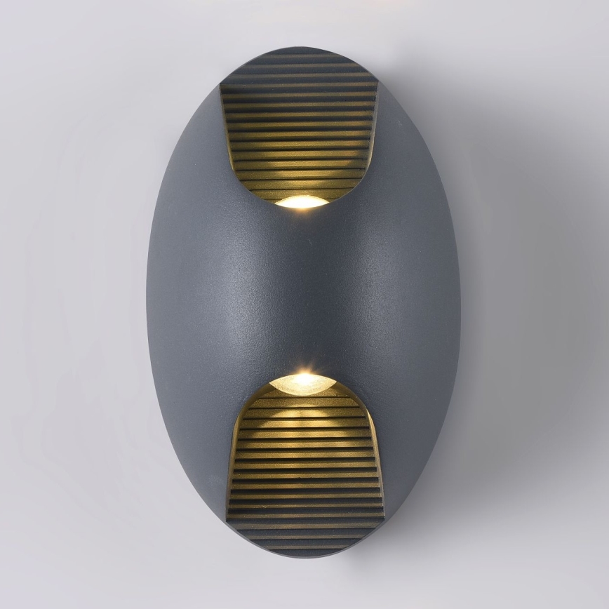 Maytoni O594WL-L6GR - LED Екстериорен аплик TIMES SQUARE LED/6W/230V IP65 антрацит