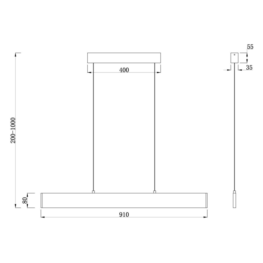 Maytoni P010PL-L23G3K - LED Пендел STEP LED/23W/230V 3000K 91 см златист