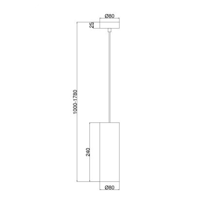 Maytoni P011PL-01CH - Пендел GIOIA 1xE14/40W/230V черен