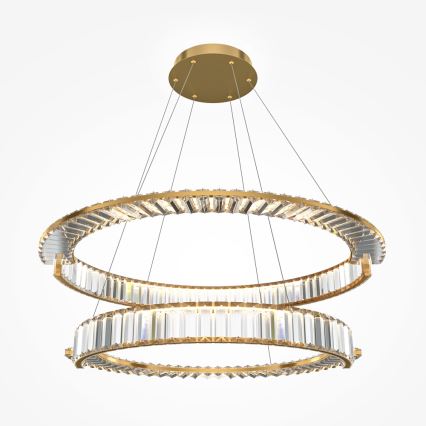 Maytoni P097PL-L90G4K - LED полилей KRONE на кабел, LED/90W/230V, CRI 90, Ø 102 см, златист