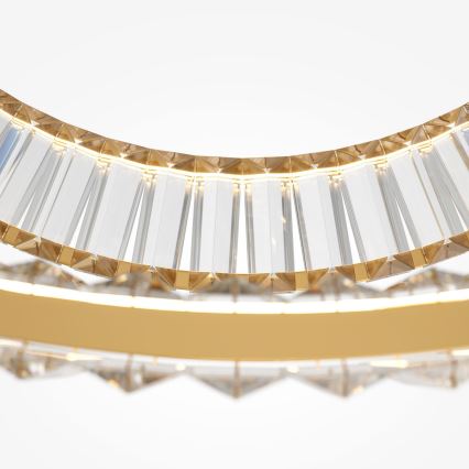 Maytoni P097PL-L90G4K - LED полилей KRONE на кабел, LED/90W/230V, CRI 90, Ø 102 см, златист