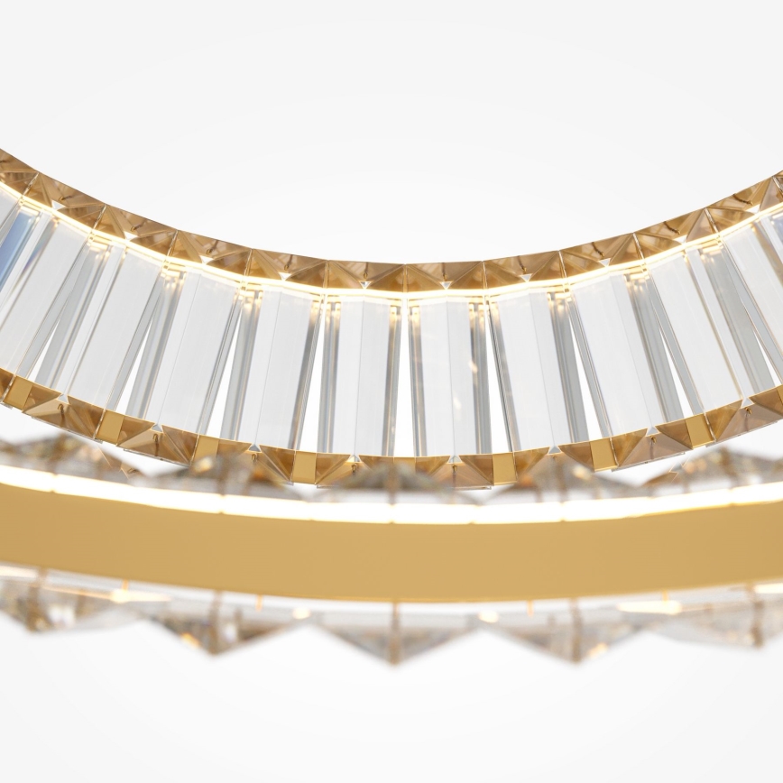 Maytoni P097PL-L90G4K - LED полилей KRONE на кабел, LED/90W/230V, CRI 90, Ø 102 см, златист