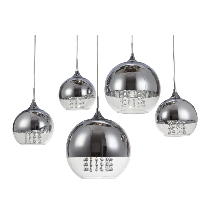 Maytoni P140-PL-170-5-N - Пендел FERMI 5xE27/60W/230V лъскав хром