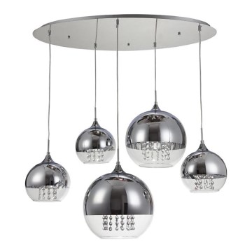 Maytoni P140-PL-170-5-N - Пендел FERMI 5xE27/60W/230V лъскав хром