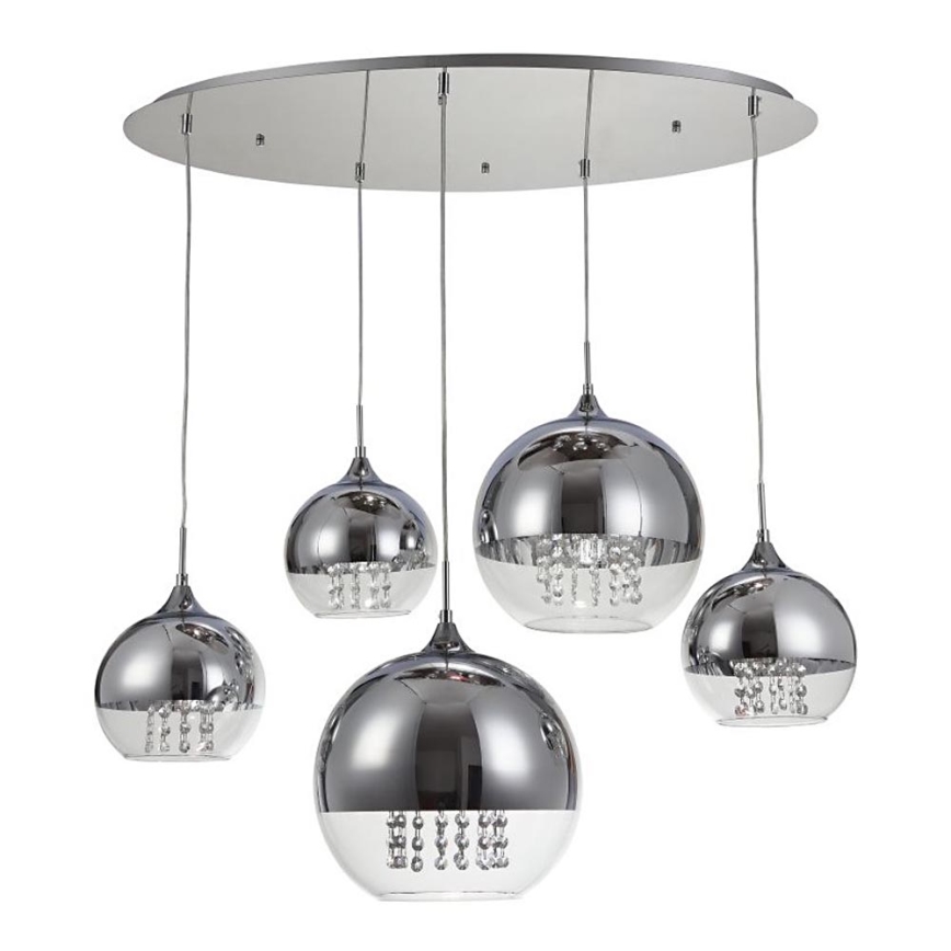 Maytoni P140-PL-170-5-N - Пендел FERMI 5xE27/60W/230V лъскав хром