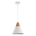 Maytoni P359-PL-01-W - Пендел BICONES 1xE27/60W/230V Ø 22 см бял/бежов