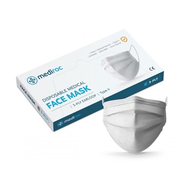 Mediroc - Защитна маска MEDICAL 3 слоя, BFE98% 50бр.