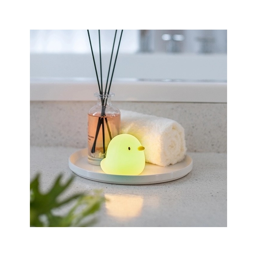 MegaLight - LED RGB Акумулаторна детска сензорна лампа за вана SWIMMY DUCK LED/5V
