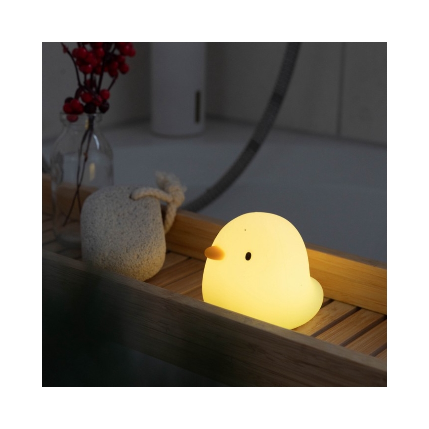 MegaLight - LED RGB Акумулаторна детска сензорна лампа за вана SWIMMY DUCK LED/5V