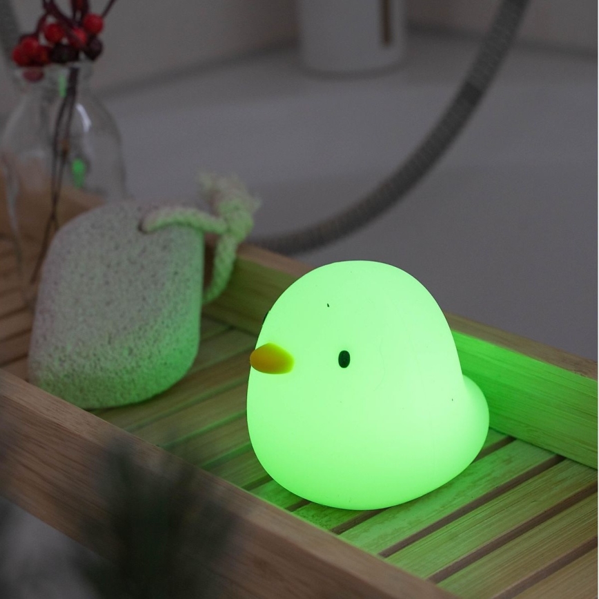 MegaLight - LED RGB Акумулаторна детска сензорна лампа за вана SWIMMY DUCK LED/5V