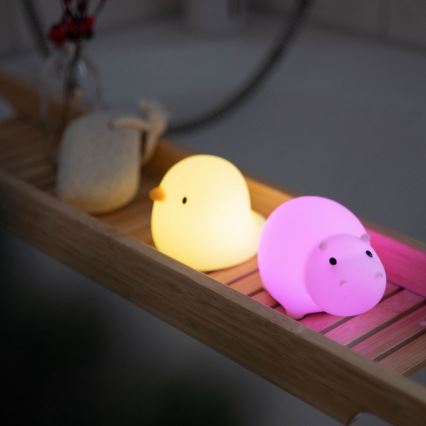 MegaLight - LED RGB Акумулаторна детска сензорна лампа за вана SWIMMY DUCK LED/5V