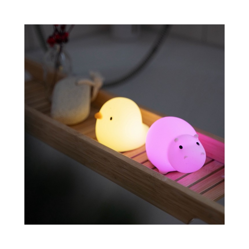 MegaLight - LED RGB Акумулаторна детска сензорна лампа за вана SWIMMY DUCK LED/5V