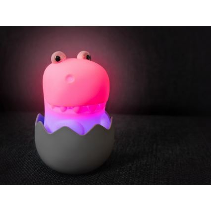 MegaLight - LED RGB Димируем акумулаторен детски докосване лампа DIGGY DINO LED/5V