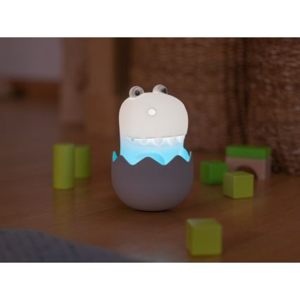 MegaLight - LED RGB Димируем акумулаторен детски докосване лампа DIGGY DINO LED/5V