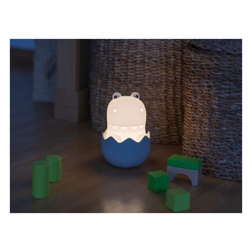 MegaLight - LED RGB Димируем акумулаторен детски докосване лампа DIGGY DINO LED/5V