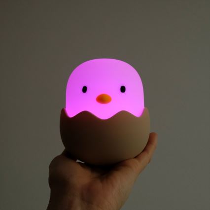 MegaLight - LED RGB Димируем акумулаторен детски докосване лампа EGGY EGG LED/5V