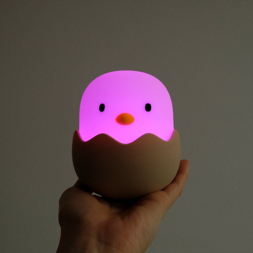 MegaLight - LED RGB Димируем акумулаторен детски докосване лампа EGGY EGG LED/5V