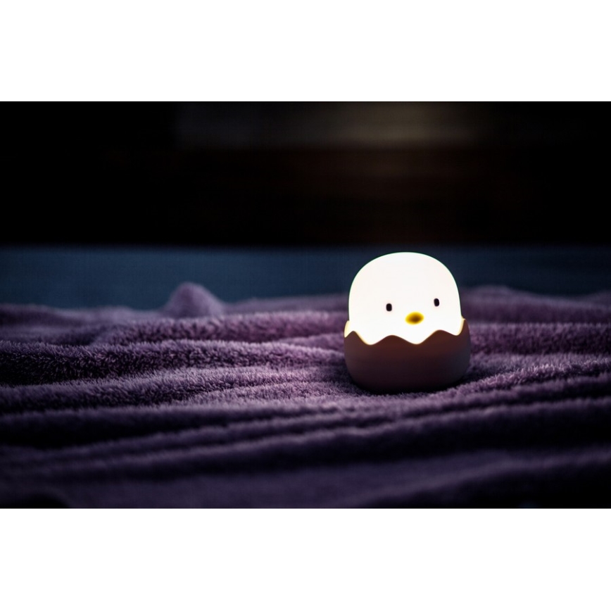MegaLight - LED RGB Димируем акумулаторен детски докосване лампа EGGY EGG LED/5V
