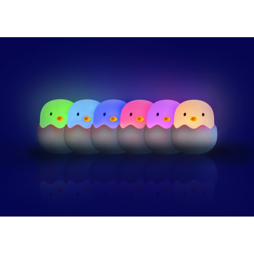 MegaLight - LED RGB Димируем акумулаторен детски докосване лампа EGGY EGG LED/5V