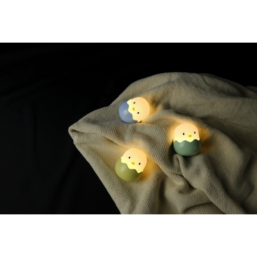 MegaLight - LED RGB Димируем акумулаторен детски докосване лампа EGGY EGG LED/5V
