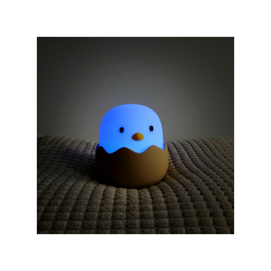 MegaLight - LED RGB Димируем акумулаторен детски докосване лампа EGGY EGG LED/5V