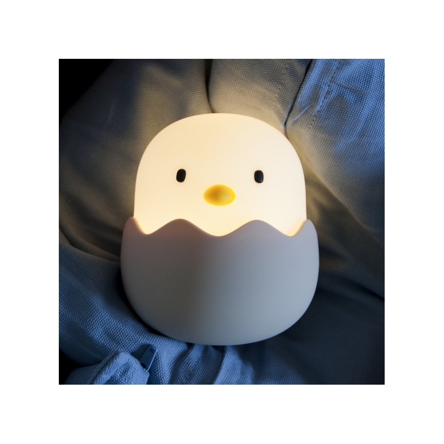 MegaLight - LED RGB Димируем акумулаторен детски докосване лампа EGGY EGG LED/5V