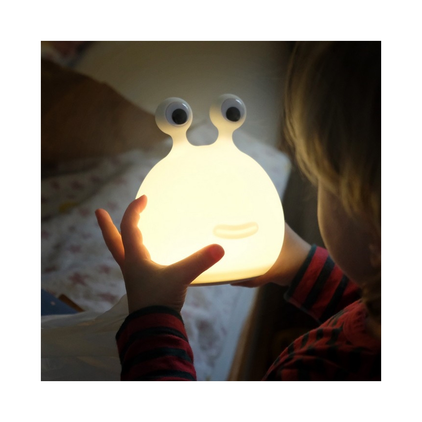 MegaLight - LED RGB Димируем акумулаторен детски докосване лампа MOMO MOON LED/5V