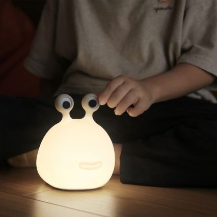MegaLight - LED RGB Димируем акумулаторен детски докосване лампа MOMO MOON LED/5V