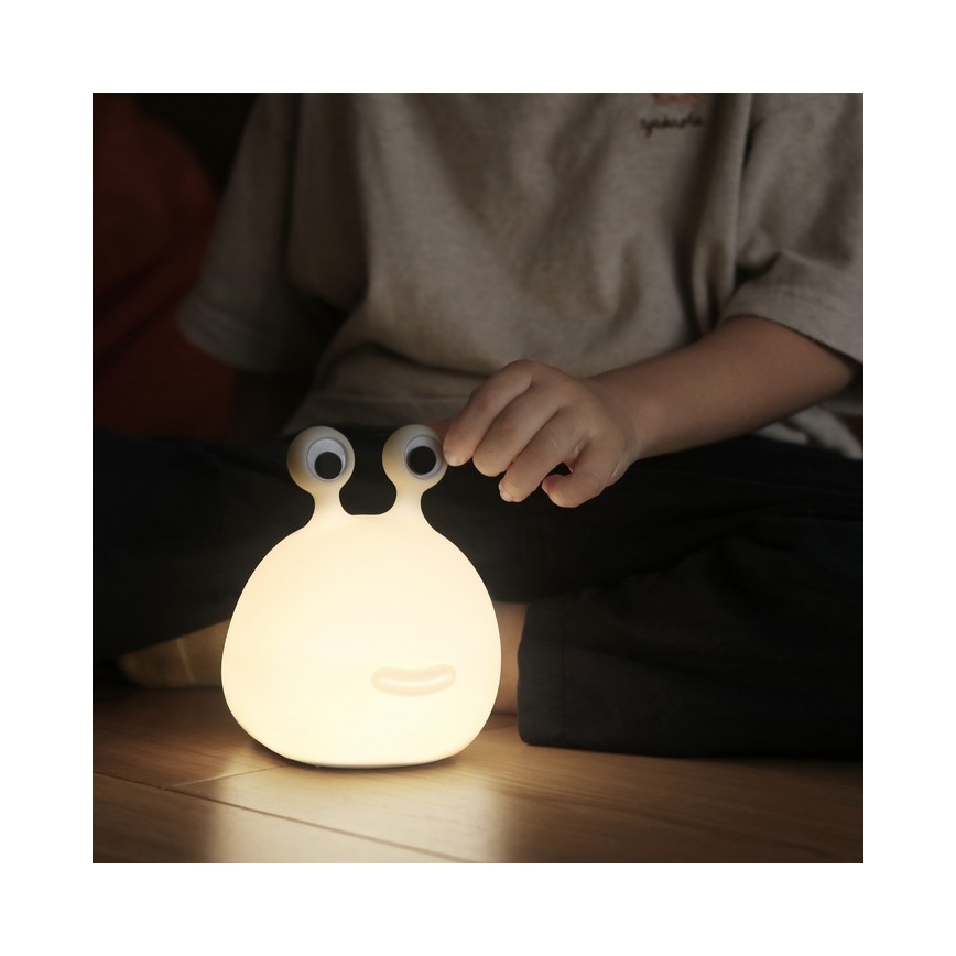 MegaLight - LED RGB Димируем акумулаторен детски докосване лампа MOMO MOON LED/5V