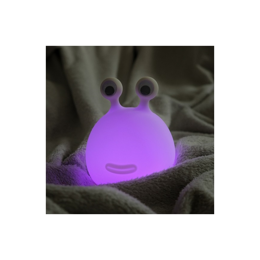MegaLight - LED RGB Димируем акумулаторен детски докосване лампа MOMO MOON LED/5V