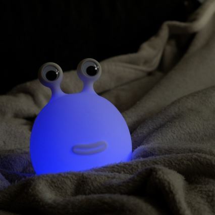 MegaLight - LED RGB Димируем акумулаторен детски докосване лампа MOMO MOON LED/5V