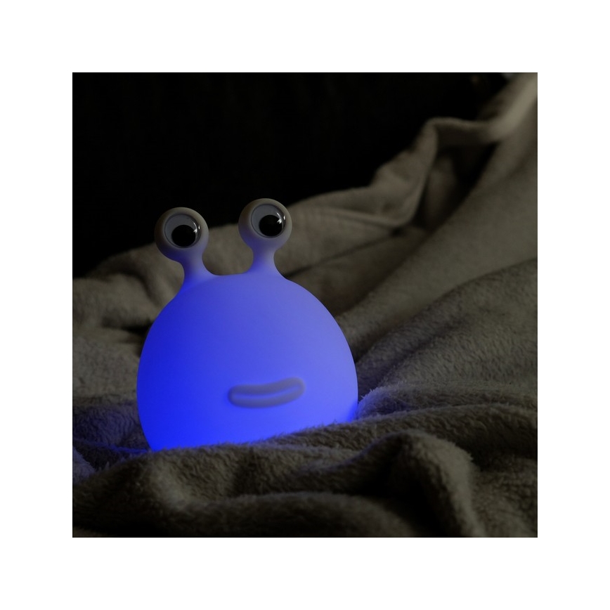 MegaLight - LED RGB Димируем акумулаторен детски докосване лампа MOMO MOON LED/5V