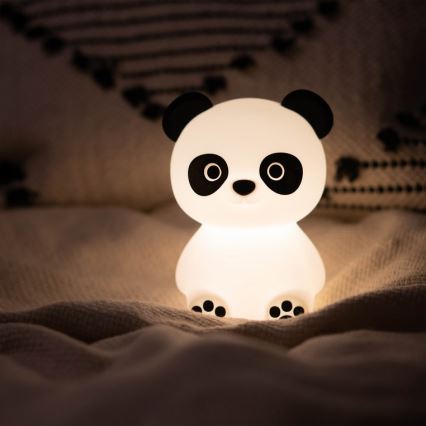 MegaLight - LED RGB Димируем акумулаторен детски докосване лампа PADDY PANDA LED/5V