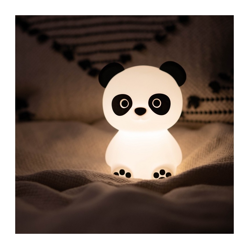 MegaLight - LED RGB Димируем акумулаторен детски докосване лампа PADDY PANDA LED/5V