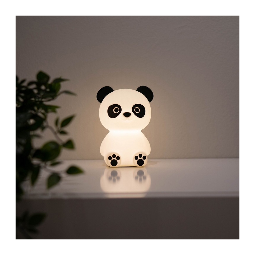 MegaLight - LED RGB Димируем акумулаторен детски докосване лампа PADDY PANDA LED/5V