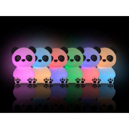 MegaLight - LED RGB Димируем акумулаторен детски докосване лампа PADDY PANDA LED/5V