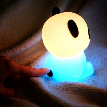MegaLight - LED RGB Димируем акумулаторен детски докосване лампа PADDY PANDA LED/5V