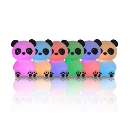 MegaLight - LED RGB Димируем акумулаторен детски докосване лампа PADDY PANDA LED/5V